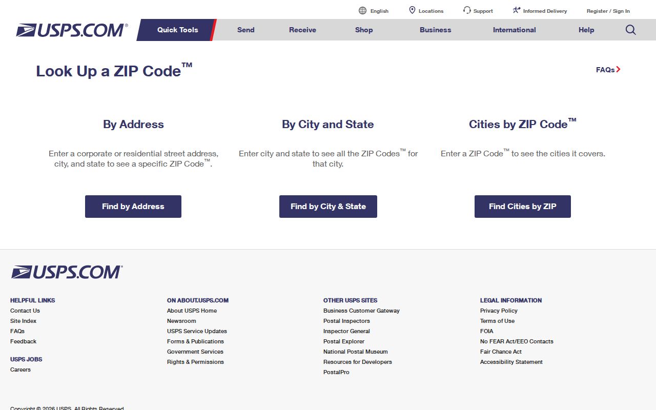 Bexar County ZIP code directory USPS address lookup